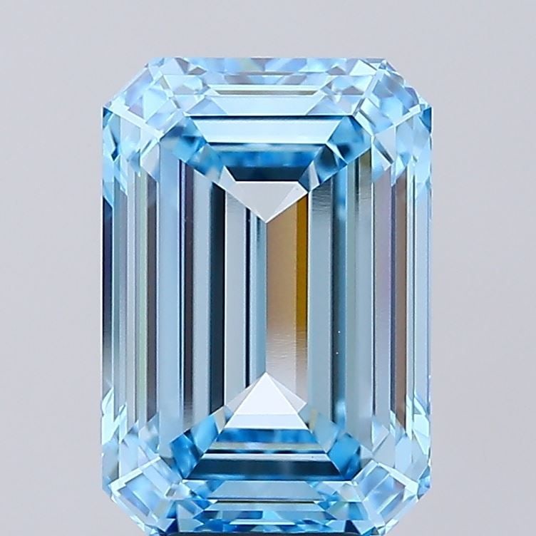 Loose Diamond - EMERALD 8.04ct Fancy Vivid Blue VVS2: Loose Diamond - EMERALD 8.04ct Fancy Vivid Blue VVS2 Source: This is a real non-mined Diamond that has been grown in a lab Shape: EMERALD Carats: 8.04 Color: Fancy Vivid Blue Certification: IGI Video: