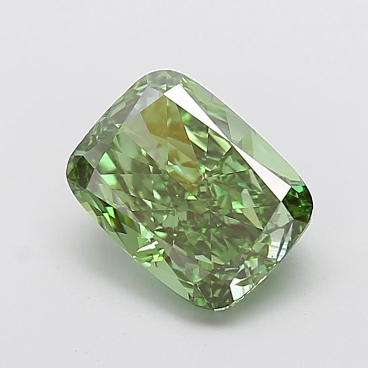 Loose Diamond - CUSHION MODIFIED 3.09ct Fancy Vivid Green VS1: Loose Diamond - CUSHION MODIFIED 3.09ct Fancy Vivid Green VS1 Source: This is a real non-mined Diamond that has been grown in a lab Shape: CUSHION MODIFIED Carats: 3.09 Color: Fancy Vivid Green Certif