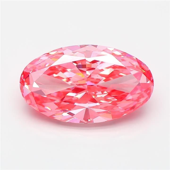 Loose Diamond - OVAL 5.05ct Fancy Vivid Pink VS1: Loose Diamond - OVAL 5.05ct Fancy Vivid Pink VS1 Source: This is a real non-mined Diamond that has been grown in a lab Shape: OVAL Carats: 5.05 Color: Fancy Vivid Pink Certification: IGI Video: Video