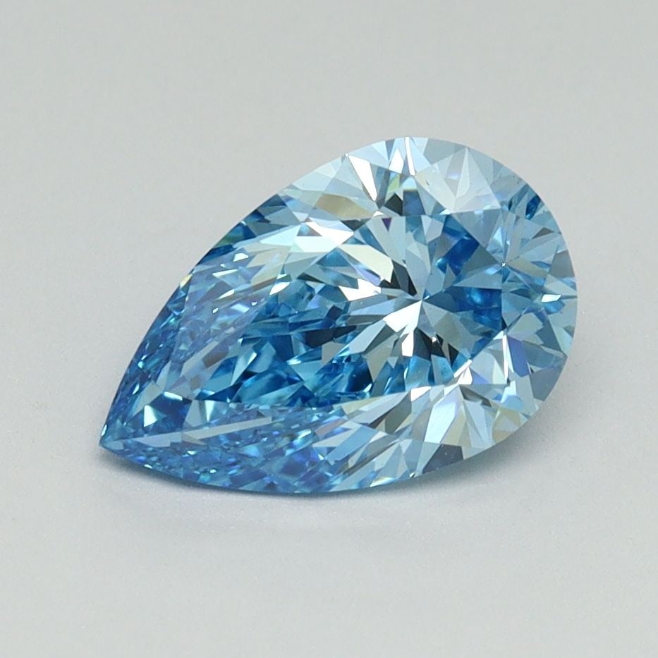 Loose Diamond - PEAR 1.5ct Fancy Vivid Blue VS1: Loose Diamond - PEAR 1.5ct Fancy Vivid Blue VS1 Source: This is a real non-mined Diamond that has been grown in a lab Shape: PEAR Carats: 1.5 Color: Fancy Vivid Blue Certification: IGI Video: Video