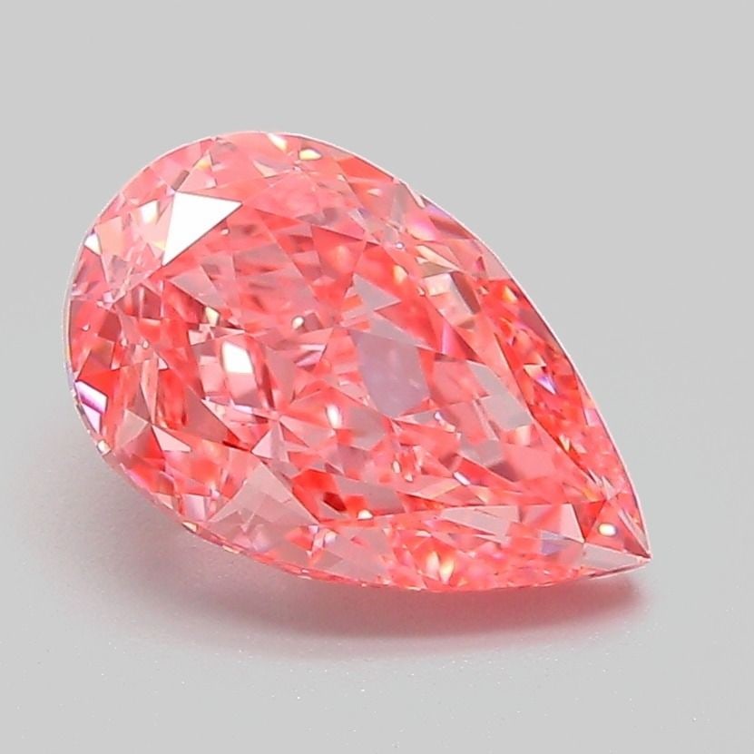Loose Diamond - PEAR 2.08ct Fancy Vivid Pink VVS2: Loose Diamond - PEAR 2.08ct Fancy Vivid Pink VVS2 Source: This is a real non-mined Diamond that has been grown in a lab Shape: PEAR Carats: 2.08 Color: Fancy Vivid Pink Certification: IGI Video: