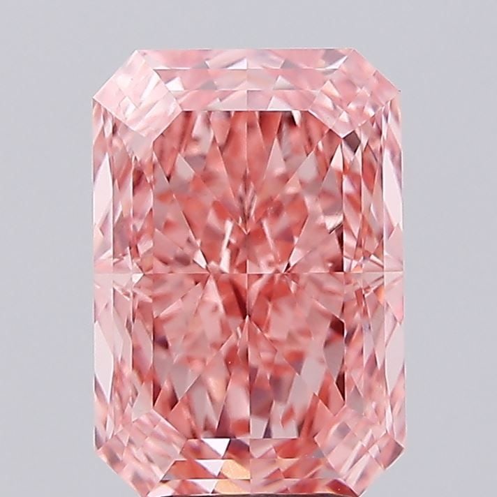 Loose Diamond - RADIANT 4.06ct Fancy Vivid Pink VS1: Loose Diamond - RADIANT 4.06ct Fancy Vivid Pink VS1 Source: This is a real non-mined Diamond that has been grown in a lab Shape: RADIANT Carats: 4.06 Color: Fancy Vivid Pink Certification: IGI Video: