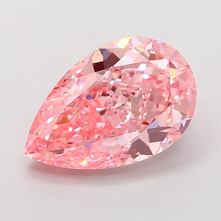 Loose Diamond - PEAR 4.53ct Fancy Vivid Pink VS1: Loose Diamond - PEAR 4.53ct Fancy Vivid Pink VS1 Source: This is a real non-mined Diamond that has been grown in a lab Shape: PEAR Carats: 4.53 Color: Fancy Vivid Pink Certification: IGI Video: