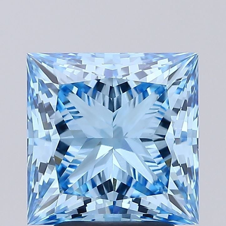 Loose Diamond - PRINCESS 3.03ct Fancy Vivid Blue VVS2: Loose Diamond - PRINCESS 3.03ct Fancy Vivid Blue VVS2 Source: This is a real non-mined Diamond that has been grown in a lab Shape: PRINCESS Carats: 3.03 Color: Fancy Vivid Blue Certification: IGI Vide