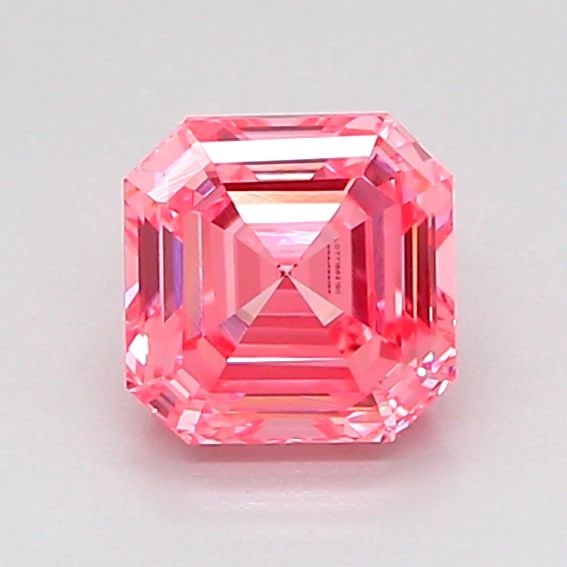 Loose Diamond - ASSCHER 1.07ct Fancy Vivid Pink VS1: Loose Diamond - ASSCHER 1.07ct Fancy Vivid Pink VS1 Source: This is a real non-mined Diamond that has been grown in a lab Shape: ASSCHER Carats: 1.07 Color: Fancy Vivid Pink Certification: IGI Video: