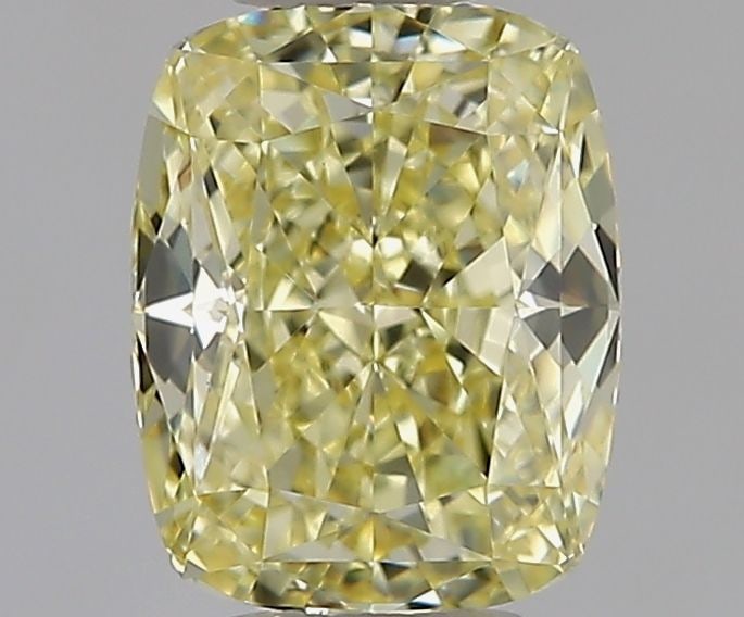 Loose Diamond - CUSHION MODIFIED 0.96ct Fancy Vivid Yellow VS1: Loose Diamond - CUSHION MODIFIED 0.96ct Fancy Vivid Yellow VS1 Source: This is a real non-mined Diamond that has been grown in a lab Shape: CUSHION MODIFIED Carats: 0.96 Color: Fancy Vivid Yellow Cert