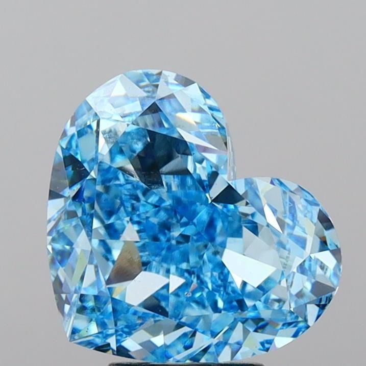Loose Diamond - HEART 8.05ct Fancy Vivid Blue VS1: Loose Diamond - HEART 8.05ct Fancy Vivid Blue VS1 Source: This is a real non-mined Diamond that has been grown in a lab Shape: HEART Carats: 8.05 Color: Fancy Vivid Blue Certification: IGI Video: