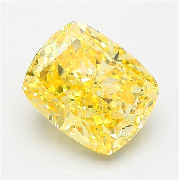 Loose Diamond - CUSHION MODIFIED 3.62ct Fancy Vivid Yellow VS2: Loose Diamond - CUSHION MODIFIED 3.62ct Fancy Vivid Yellow VS2 Source: This is a real non-mined Diamond that has been grown in a lab Shape: CUSHION MODIFIED Carats: 3.62 Color: Fancy Vivid Yellow Cert