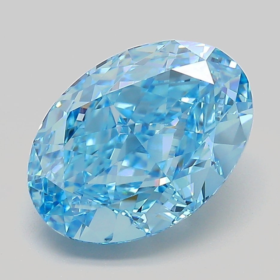 Loose Diamond - OVAL 4.13ct BLUE VVS2: Loose Diamond - OVAL 4.13ct BLUE VVS2 Source: This is a real non-mined Diamond that has been grown in a lab Shape: OVAL Carats: 4.13 Color: BLUE Clarity: VVS2 Certification: IGI Condition: Pre-Owned P