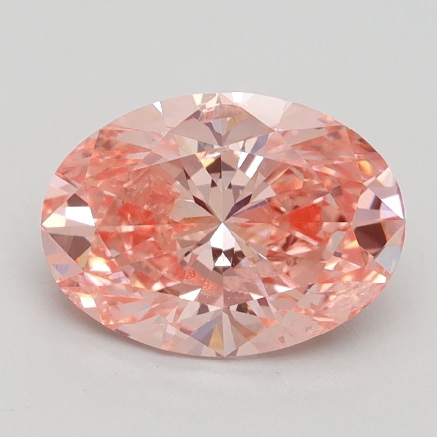 Loose Diamond - OVAL 2.14ct Fancy Vivid Pink SI2: Loose Diamond - OVAL 2.14ct Fancy Vivid Pink SI2 Source: This is a real non-mined Diamond that has been grown in a lab Shape: OVAL Carats: 2.14 Color: Fancy Vivid Pink Certification: IGI Video: