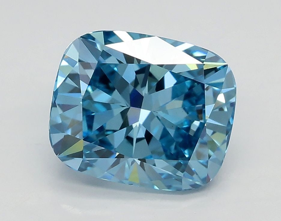 Loose Diamond - CUSHION BRILLIANT 2.02ct Fancy Vivid Blue VS1: Loose Diamond - CUSHION BRILLIANT 2.02ct Fancy Vivid Blue VS1 Source: This is a real non-mined Diamond that has been grown in a lab Shape: CUSHION BRILLIANT Carats: 2.02 Color: Fancy Vivid Blue Certif
