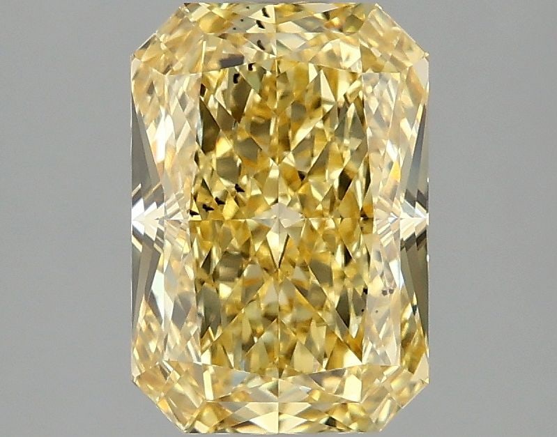Loose Diamond - RADIANT 2.1ct Fancy Vivid Yellow VS2: Loose Diamond - RADIANT 2.1ct Fancy Vivid Yellow VS2 Source: This is a real non-mined Diamond that has been grown in a lab Shape: RADIANT Carats: 2.1 Color: Fancy Vivid Yellow Certification: IGI Video
