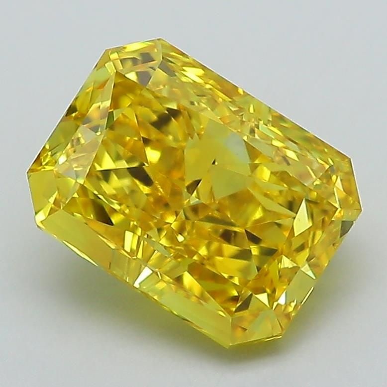 Loose Diamond - RADIANT 2.49ct Fancy Vivid Yellow VVS2: Loose Diamond - RADIANT 2.49ct Fancy Vivid Yellow VVS2 Source: This is a real non-mined Diamond that has been grown in a lab Shape: RADIANT Carats: 2.49 Color: Fancy Vivid Yellow Certification: IGI Vi