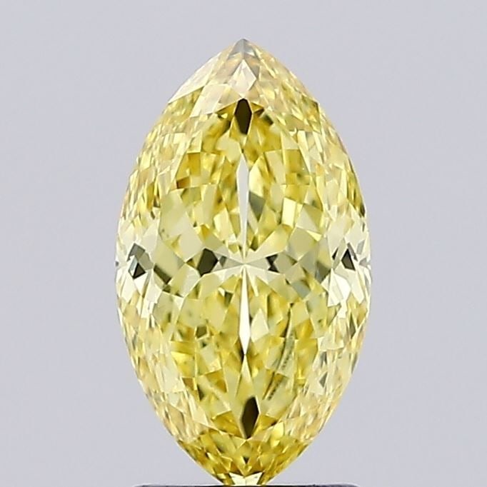 Loose Diamond - MARQUISE 1.89ct Fancy Vivid Yellow VVS2: Loose Diamond - MARQUISE 1.89ct Fancy Vivid Yellow VVS2 Source: This is a real non-mined Diamond that has been grown in a lab Shape: MARQUISE Carats: 1.89 Color: Fancy Vivid Yellow Certification: IGI 