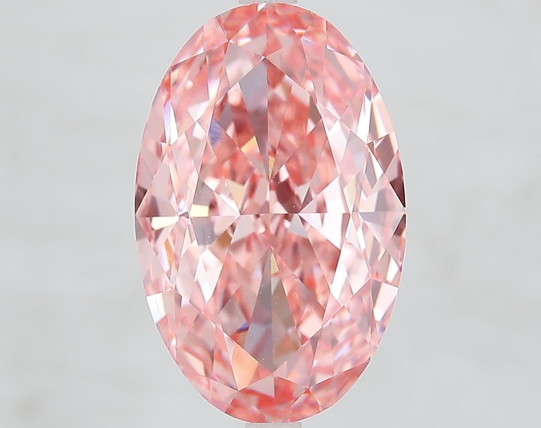 Loose Diamond - OVAL 9.03ct Fancy Vivid Pink VVS2: Loose Diamond - OVAL 9.03ct Fancy Vivid Pink VVS2 Source: This is a real non-mined Diamond that has been grown in a lab Shape: OVAL Carats: 9.03 Color: Fancy Vivid Pink Certification: IGI Video: