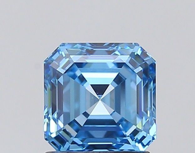 Loose Diamond - ASSCHER 1.53ct Fancy Vivid Blue VVS2: Loose Diamond - ASSCHER 1.53ct Fancy Vivid Blue VVS2 Source: This is a real non-mined Diamond that has been grown in a lab Shape: ASSCHER Carats: 1.53 Color: Fancy Vivid Blue Certification: IGI Video: