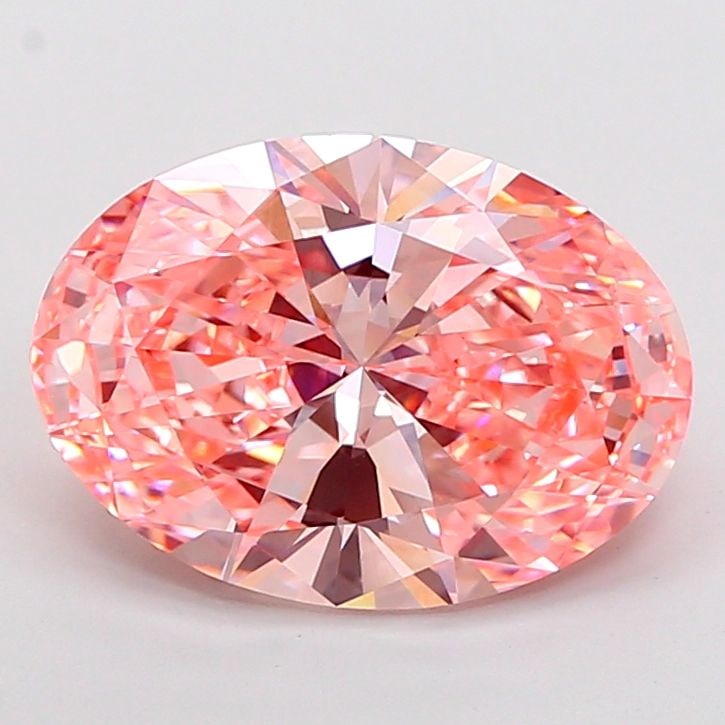 Loose Diamond - OVAL 6.01ct Fancy Vivid Pink VVS2: Loose Diamond - OVAL 6.01ct Fancy Vivid Pink VVS2 Source: This is a real non-mined Diamond that has been grown in a lab Shape: OVAL Carats: 6.01 Color: Fancy Vivid Pink Certification: IGI Video: