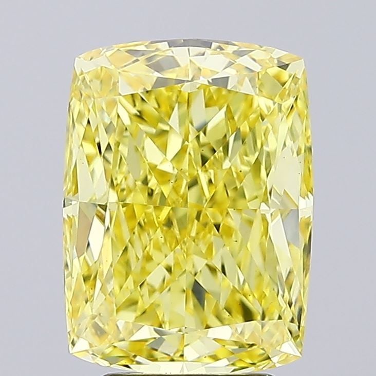 Loose Diamond - CUSHION MODIFIED 4.08ct Fancy Vivid Yellow VS1: Loose Diamond - CUSHION MODIFIED 4.08ct Fancy Vivid Yellow VS1 Source: This is a real non-mined Diamond that has been grown in a lab Shape: CUSHION MODIFIED Carats: 4.08 Color: Fancy Vivid Yellow Cert