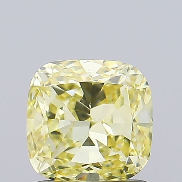 Loose Diamond - CUSHION MODIFIED 1.04ct Fancy Yellow VVS2: Loose Diamond - CUSHION MODIFIED 1.04ct Fancy Yellow VVS2 Source: This is a real non-mined Diamond that has been grown in a lab Shape: CUSHION MODIFIED Carats: 1.04 Color: Fancy Yellow Certification: 