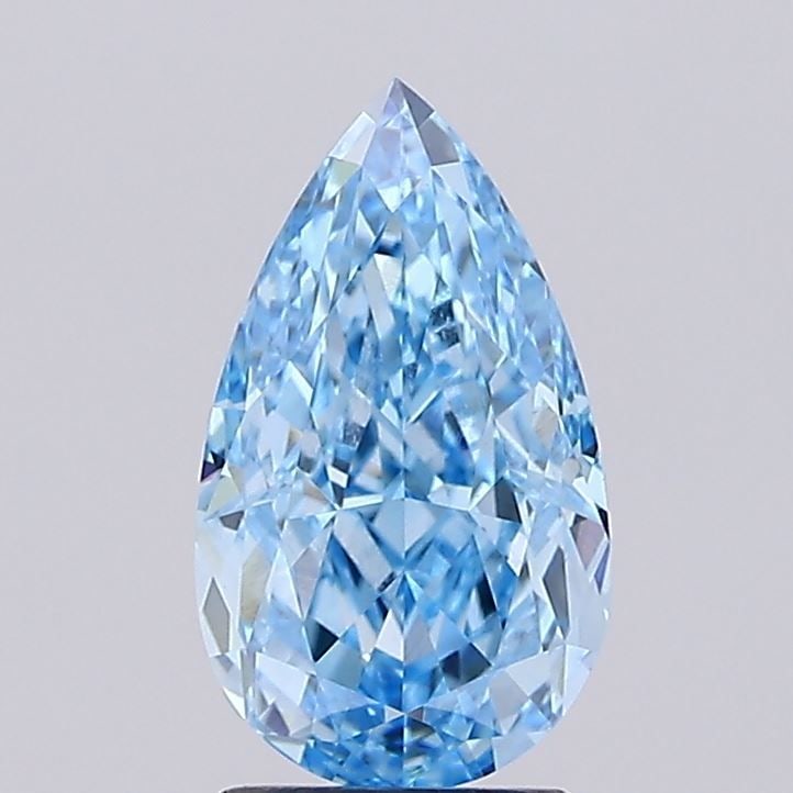 Loose Diamond - PEAR 3.08ct Fancy Vivid Blue VVS2: Loose Diamond - PEAR 3.08ct Fancy Vivid Blue VVS2 Source: This is a real non-mined Diamond that has been grown in a lab Shape: PEAR Carats: 3.08 Color: Fancy Vivid Blue Certification: IGI Video: