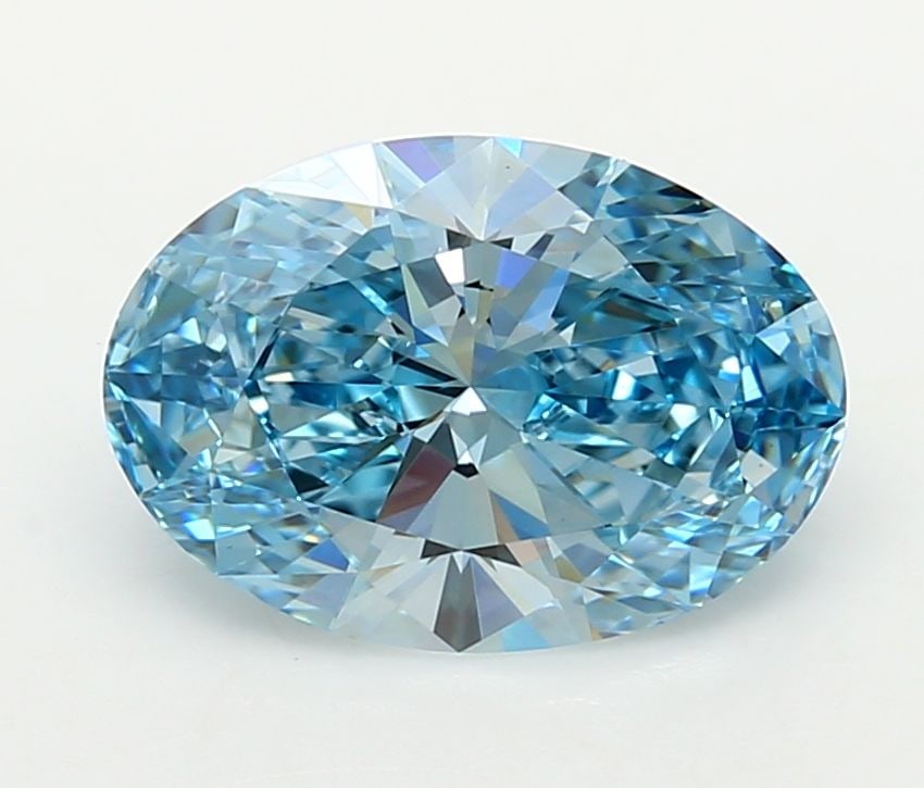 Loose Diamond - OVAL 2.46ct Fancy Vivid Blue VVS1: Loose Diamond - OVAL 2.46ct Fancy Vivid Blue VVS1 Source: This is a real non-mined Diamond that has been grown in a lab Shape: OVAL Carats: 2.46 Color: Fancy Vivid Blue Certification: IGI Video: