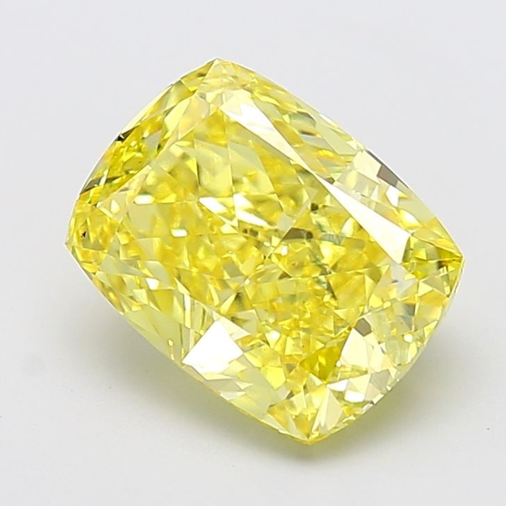 Loose Diamond - CUSHION MODIFIED 5.04ct Fancy Intense Yellow VS2: Loose Diamond - CUSHION MODIFIED 5.04ct Fancy Intense Yellow VS2 Source: This is a real non-mined Diamond that has been grown in a lab Shape: CUSHION MODIFIED Carats: 5.04 Color: Fancy Intense Yellow 