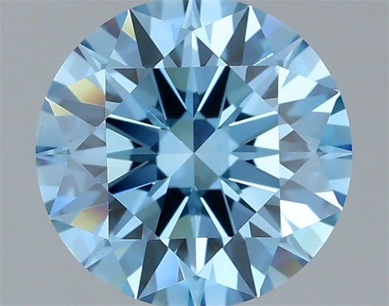 Ideal Loose Diamond - ROUND 1.54ct Fancy Vivid Blue VS1: Ideal Loose Diamond - ROUND 1.54ct Fancy Vivid Blue VS1 Source: This is a real non-mined Diamond that has been grown in a lab Shape: ROUND Carats: 1.54 Color: Fancy Vivid Blue Certification: IGI Video