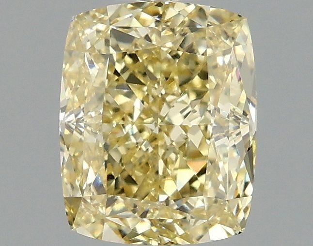Loose Diamond - CUSHION MODIFIED 1.59ct Fancy Vivid Yellow VS1: Loose Diamond - CUSHION MODIFIED 1.59ct Fancy Vivid Yellow VS1 Source: This is a real non-mined Diamond that has been grown in a lab Shape: CUSHION MODIFIED Carats: 1.59 Color: Fancy Vivid Yellow Cert