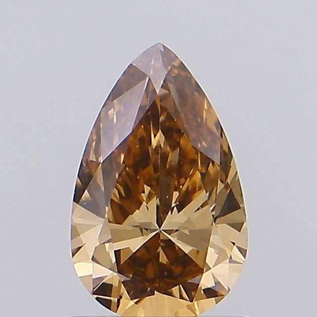 Loose Diamond - PEAR 0.72ct Fancy Brown VVS2: Loose Diamond - PEAR 0.72ct Fancy Brown VVS2 Source: This is a real non-mined Diamond that has been grown in a lab Shape: PEAR Carats: 0.72 Color: Fancy Brown Certification: IGI Video: