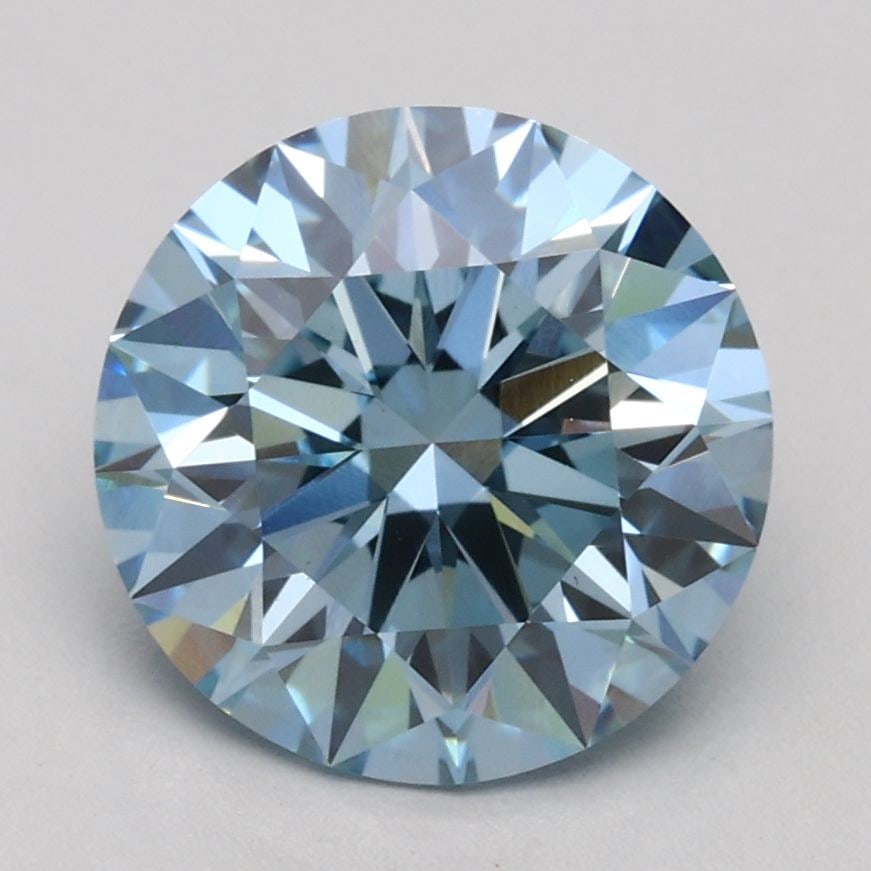 Ideal Loose Diamond - ROUND 2.07ct Fancy Blue VS1: Ideal Loose Diamond - ROUND 2.07ct Fancy Blue VS1 Source: This is a real non-mined Diamond that has been grown in a lab Shape: ROUND Carats: 2.07 Color: Fancy Blue Certification: IGI Video: