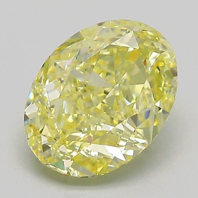 Loose Diamond - OVAL 1.9ct Fancy Yellow VVS2: Loose Diamond - OVAL 1.9ct Fancy Yellow VVS2 Source: This is a real non-mined Diamond that has been grown in a lab Shape: OVAL Carats: 1.9 Color: Fancy Yellow Certification: IGI Video: