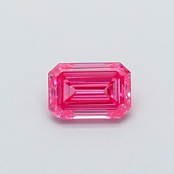 Loose Diamond - EMERALD 0.29ct Fancy Vivid Pink VVS2: Loose Diamond - EMERALD 0.29ct Fancy Vivid Pink VVS2 Source: This is a real non-mined Diamond that has been grown in a lab Shape: EMERALD Carats: 0.29 Color: Fancy Vivid Pink Certification: IGI Video: