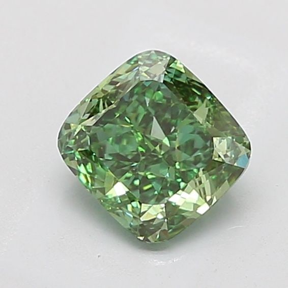 Loose Diamond - CUSHION MODIFIED 2.0ct Fancy Vivid Green VVS2: Loose Diamond - CUSHION MODIFIED 2.0ct Fancy Vivid Green VVS2 Source: This is a real non-mined Diamond that has been grown in a lab Shape: CUSHION MODIFIED Carats: 2.0 Color: Fancy Vivid Green Certifi