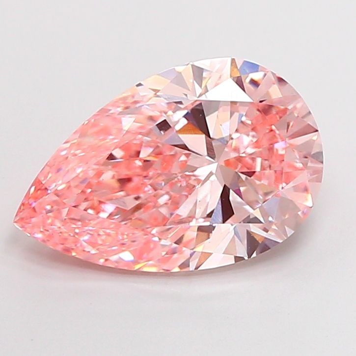 Loose Diamond - PEAR 4.05ct Fancy Vivid Pink VVS2: Loose Diamond - PEAR 4.05ct Fancy Vivid Pink VVS2 Source: This is a real non-mined Diamond that has been grown in a lab Shape: PEAR Carats: 4.05 Color: Fancy Vivid Pink Certification: IGI Video: