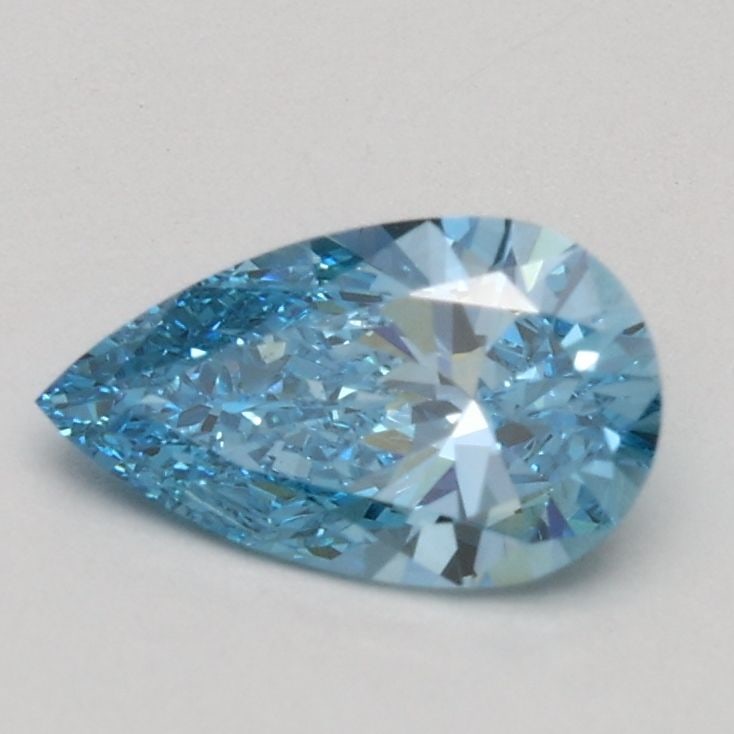 Loose Diamond - PEAR 0.55ct Fancy Vivid Blue VS1: Loose Diamond - PEAR 0.55ct Fancy Vivid Blue VS1 Source: This is a real non-mined Diamond that has been grown in a lab Shape: PEAR Carats: 0.55 Color: Fancy Vivid Blue Certification: IGI Video: