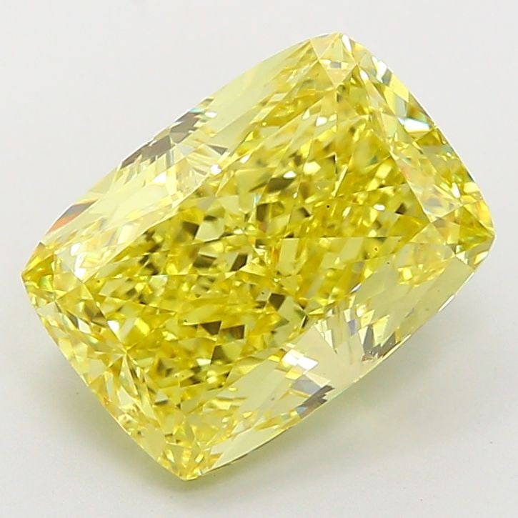 Loose Diamond - CUSHION MODIFIED 6.0ct Fancy Vivid Yellow VS2: Loose Diamond - CUSHION MODIFIED 6.0ct Fancy Vivid Yellow VS2 Source: This is a real non-mined Diamond that has been grown in a lab Shape: CUSHION MODIFIED Carats: 6.0 Color: Fancy Vivid Yellow Certif