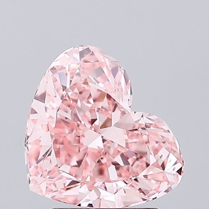 Loose Diamond - HEART 2.19ct Fancy Vivid Pink VS1: Loose Diamond - HEART 2.19ct Fancy Vivid Pink VS1 Source: This is a real non-mined Diamond that has been grown in a lab Shape: HEART Carats: 2.19 Color: Fancy Vivid Pink Certification: IGI Video: