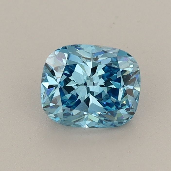 Loose Diamond - CUSHION MODIFIED 0.64ct Fancy Vivid Blue VS1: Loose Diamond - CUSHION MODIFIED 0.64ct Fancy Vivid Blue VS1 Source: This is a real non-mined Diamond that has been grown in a lab Shape: CUSHION MODIFIED Carats: 0.64 Color: Fancy Vivid Blue Certific