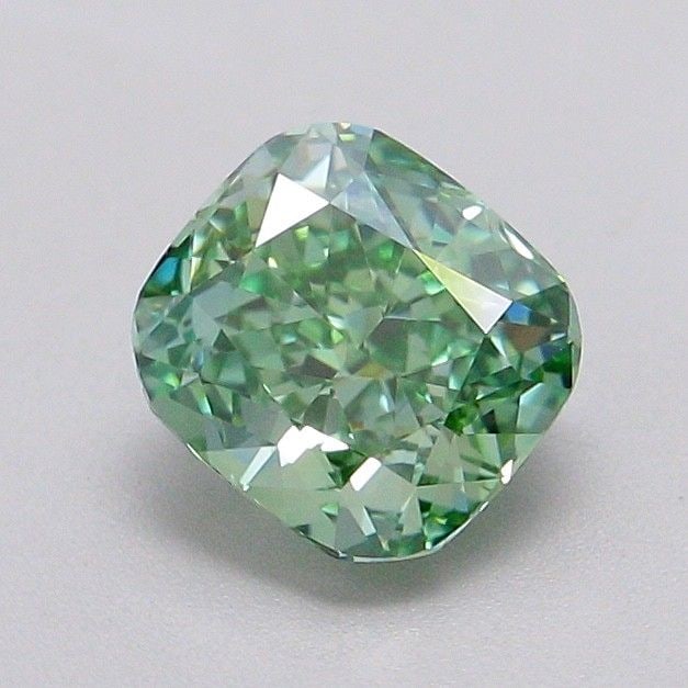 Loose Diamond - CUSHION MODIFIED 1.04ct Fancy Vivid Green VVS2: Loose Diamond - CUSHION MODIFIED 1.04ct Fancy Vivid Green VVS2 Source: This is a real non-mined Diamond that has been grown in a lab Shape: CUSHION MODIFIED Carats: 1.04 Color: Fancy Vivid Green Certi