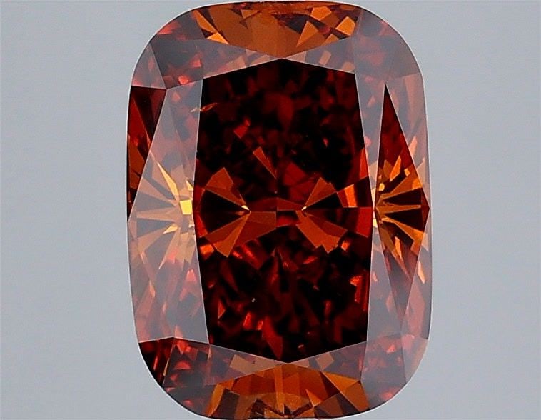 Loose Diamond - CUSHION MODIFIED 2.95ct Fancy Deep Orange VS2: Loose Diamond - CUSHION MODIFIED 2.95ct Fancy Deep Orange VS2 Source: This is a real non-mined Diamond that has been grown in a lab Shape: CUSHION MODIFIED Carats: 2.95 Color: Fancy Deep Orange Certif