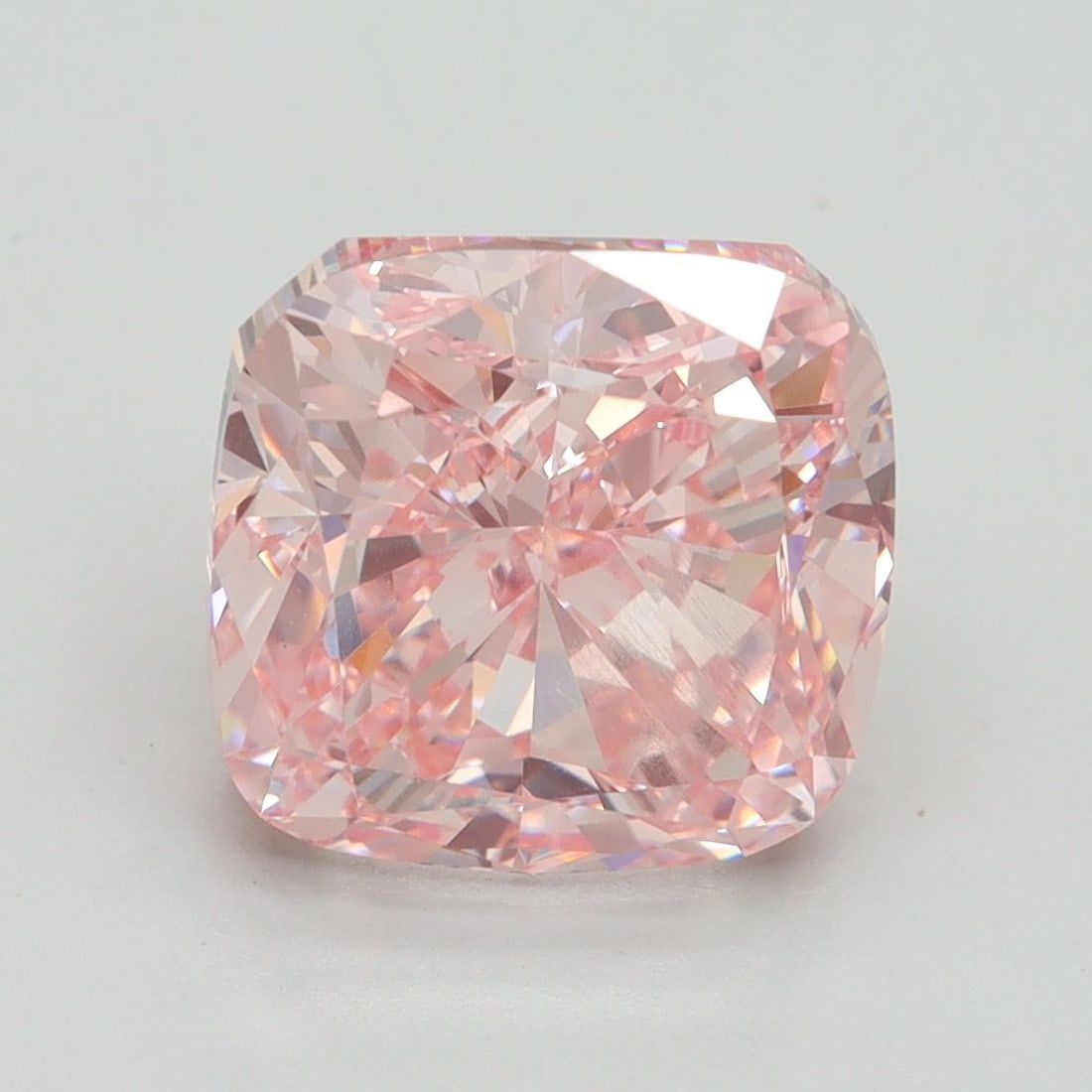 Loose Diamond - CUSHION BRILLIANT 5.04ct Fancy Intense Pink VS1: Loose Diamond - CUSHION BRILLIANT 5.04ct Fancy Intense Pink VS1 Source: This is a real non-mined Diamond that has been grown in a lab Shape: CUSHION BRILLIANT Carats: 5.04 Color: Fancy Intense Pink Ce