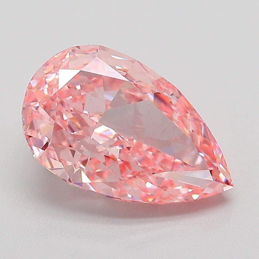 Loose Diamond - PEAR 2.68ct Fancy Vivid Pink VS2: Loose Diamond - PEAR 2.68ct Fancy Vivid Pink VS2 Source: This is a real non-mined Diamond that has been grown in a lab Shape: PEAR Carats: 2.68 Color: Fancy Vivid Pink Certification: IGI Video: