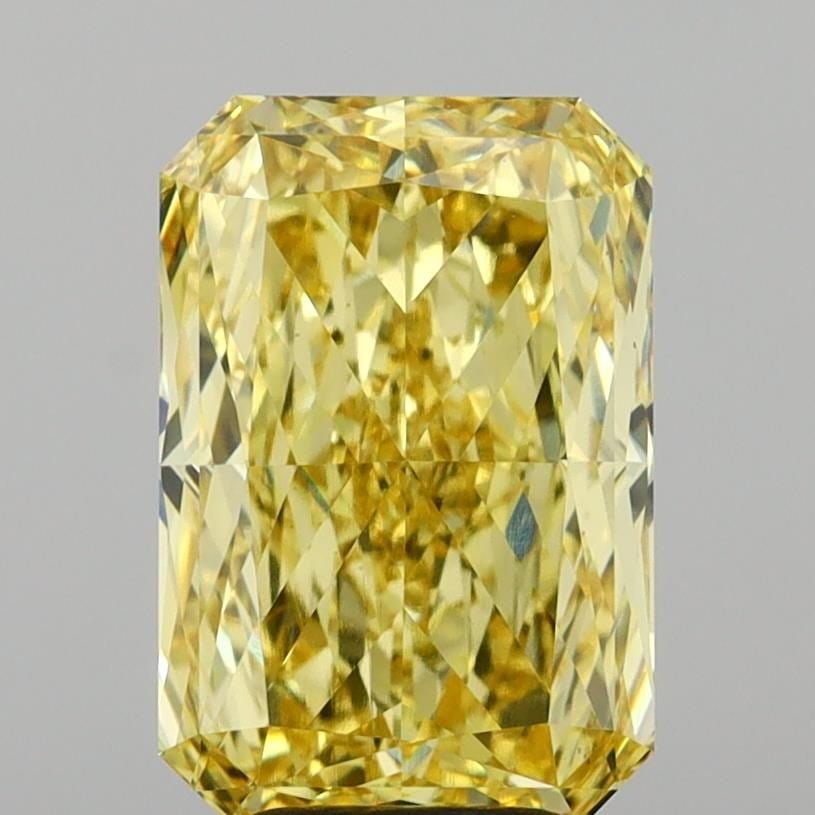 Loose Diamond - RADIANT 5.22ct Fancy Vivid Yellow VVS2: Loose Diamond - RADIANT 5.22ct Fancy Vivid Yellow VVS2 Source: This is a real non-mined Diamond that has been grown in a lab Shape: RADIANT Carats: 5.22 Color: Fancy Vivid Yellow Certification: IGI Vi