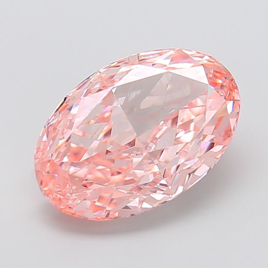 Loose Diamond - OVAL 7.08ct Fancy Vivid Pink VS1: Loose Diamond - OVAL 7.08ct Fancy Vivid Pink VS1 Source: This is a real non-mined Diamond that has been grown in a lab Shape: OVAL Carats: 7.08 Color: Fancy Vivid Pink Certification: IGI Video: