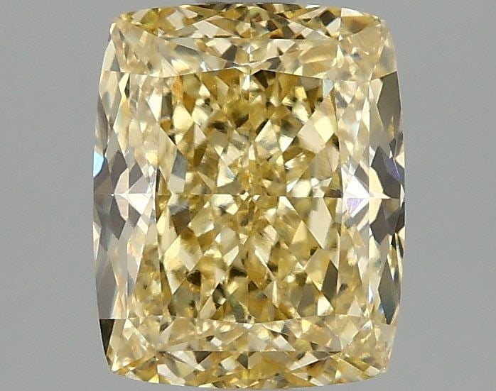 Loose Diamond - CUSHION MODIFIED 2.05ct Fancy Intense Yellow VVS2: Loose Diamond - CUSHION MODIFIED 2.05ct Fancy Intense Yellow VVS2 Source: This is a real non-mined Diamond that has been grown in a lab Shape: CUSHION MODIFIED Carats: 2.05 Color: Fancy Intense Yellow