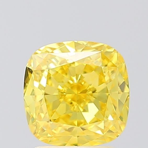 Loose Diamond - CUSHION MODIFIED 2.19ct Fancy Vivid Yellow VVS2: Loose Diamond - CUSHION MODIFIED 2.19ct Fancy Vivid Yellow VVS2 Source: This is a real non-mined Diamond that has been grown in a lab Shape: CUSHION MODIFIED Carats: 2.19 Color: Fancy Vivid Yellow Cer
