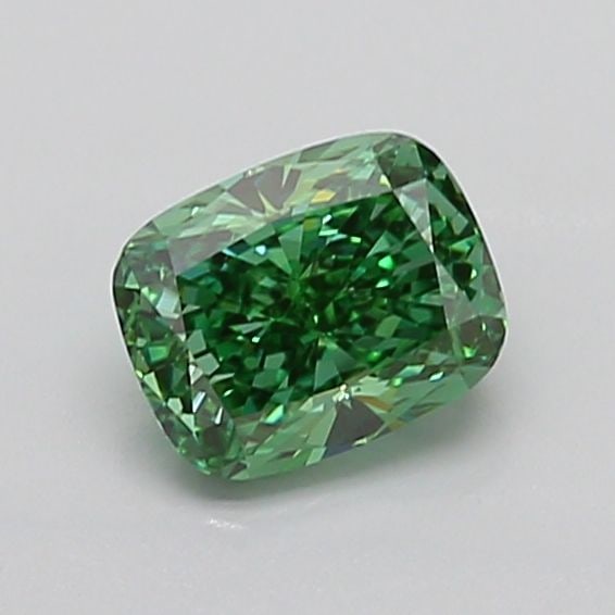 Loose Diamond - CUSHION MODIFIED 1.16ct Fancy Vivid Green VVS2: Loose Diamond - CUSHION MODIFIED 1.16ct Fancy Vivid Green VVS2 Source: This is a real non-mined Diamond that has been grown in a lab Shape: CUSHION MODIFIED Carats: 1.16 Color: Fancy Vivid Green Certi