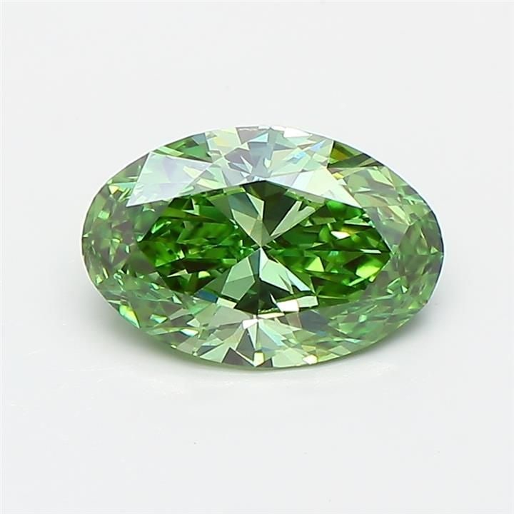 Loose Diamond - OVAL 1.2ct Fancy Vivid Green VVS2: Loose Diamond - OVAL 1.2ct Fancy Vivid Green VVS2 Source: This is a real non-mined Diamond that has been grown in a lab Shape: OVAL Carats: 1.2 Color: Fancy Vivid Green Certification: IGI Video:
