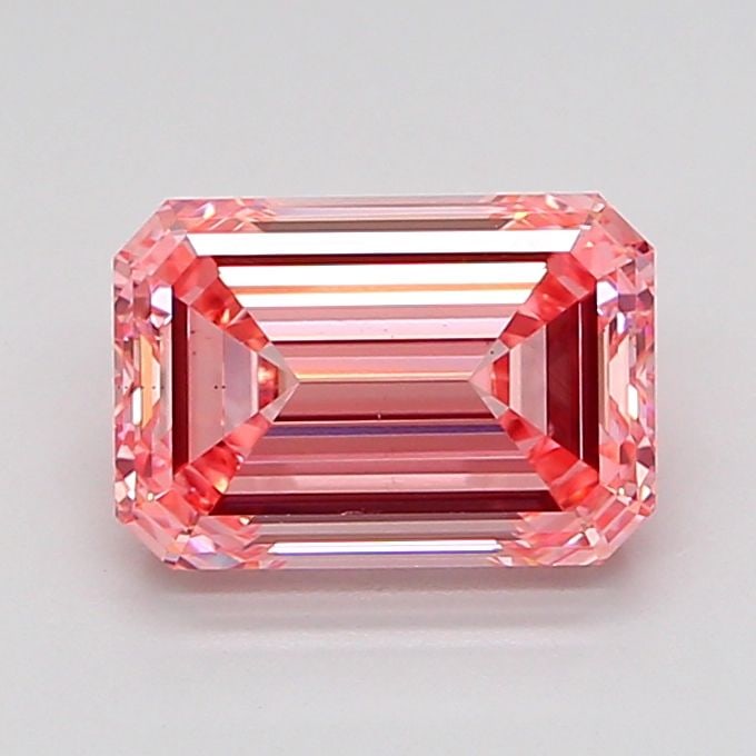 Loose Diamond - EMERALD 2.52ct Fancy Vivid Pink VS1: Loose Diamond - EMERALD 2.52ct Fancy Vivid Pink VS1 Source: This is a real non-mined Diamond that has been grown in a lab Shape: EMERALD Carats: 2.52 Color: Fancy Vivid Pink Certification: IGI Video: