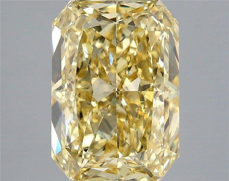 Loose Diamond - RADIANT 3.6ct Fancy Yellow VS1: Loose Diamond - RADIANT 3.6ct Fancy Yellow VS1 Source: This is a real non-mined Diamond that has been grown in a lab Shape: RADIANT Carats: 3.6 Color: Fancy Yellow Certification: IGI Video: